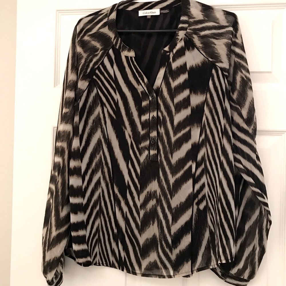 Calvin Klein Animal Print Blouse
